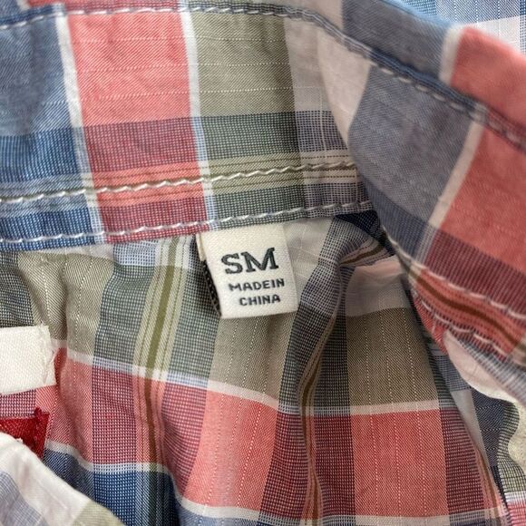 Katin Short Sleeve Plaid Button Down Shirt Size Small - Picture 4 of 7